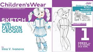 Once you have a rough sketch of the body on one layer, add another layer to draw in your design. Sketching Fashion Design Project For Children S Wear With Children S Wear Fashion Illustration Youtube