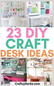 Craft room ideas design pictures remodel decor page 7 home office storage traditional ikea. 23 Diy Craft Desk Ideas For Your Craft Room Craftsy Hacks