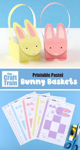 You can pin this image, but do not print from this image as the resolution will not be to size. Printable Easter Bunny Baskets The Craft Train