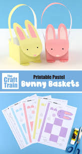 In this download there is one pdf page with 6 small size. Printable Easter Bunny Baskets The Craft Train