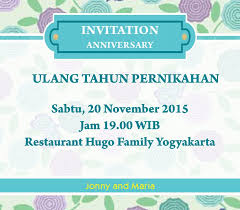 Contoh undangan ulang tahun sederhana hemat tinta goktaridi.blogspot.com. Contoh Undangan Anniversary Pernikahan With 259x194 Resolution