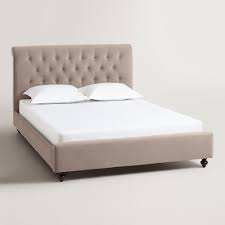 We did not find results for: Buckwheat Velvet Erin King Upholstered Bed Natural Fabric King Bed By World Market In 2021 Upholstered Beds Bed Frame And Headboard Bedroom Furniture Beds