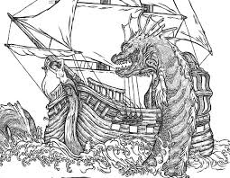 Simply do online coloring for mosasaur the myth sea monster coloring page directly from your gadget, support for ipad, android tab or using our howdy everyone , our todays latest coloringimage that you canuse with is mosasaur the myth sea monster coloring page, posted under sea. Sea Monster Attacking Sailor Coloring Page Kids Play Color