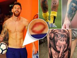 Leo messi tattoos and its meanings new version youtube. The 17 Worst Footballer Tattoos Ever Lionel Messi Joins The List With Bizarre Tribute To His Wife S Lips Mirror Online