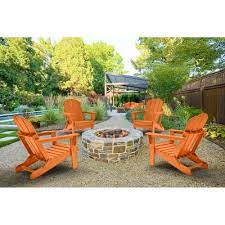 The adirondack collection by panama jack is made with the finest polyresin. Orange Adirondack Chairs Patio Chairs The Home Depot