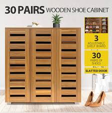 Maybe you would like to learn more about one of these? Wooden Shoe Storage Cabinet Shoe Rack Shelf Organiser For 30 Pairs Shoes Oak Colour Crazy Sales
