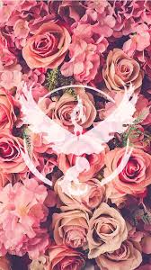 Team Valor Pokemon Go Pokemon Roses Floral Wallpaper Background Girly Floral Wallpaper Iphone Iphone 5 Wallpaper Flower Wallpaper