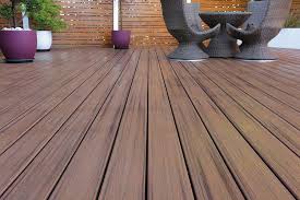 An earthy blend of brown and black that resembles ipe made of quality composite for durability; Spiced Rum Trex Transcend Arbordeck