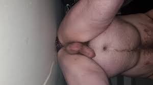 white kiwi nz bear gets a dog knot dildo deep in his ass in the shower and  drips cum towards camera