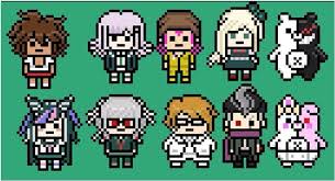 Dangan Ronpa Pixel Art My Friend S Work Not Mine Art Amino Danganronpa Pixel Art Anime Pixel Art