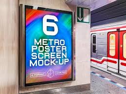 Metro Underground Ad Screen Mockup 3 In 2020 Mockup Underground Mocking