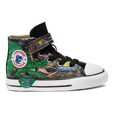 From cool sneakers for little boys to pretty sandals for your girls, the collection has it all. Toddler Boys Converse Chuck Taylor All Star Interstellar Dinosaur High Top Shoes
