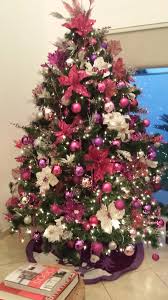 Pretty tree, this would be beautiful if done in a solid color like white, or silver. Christmas Tree Silver Purple Magenta Love It Elegant Christmas Trees Silver Christmas Tree Colorful Christmas Tree