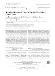 PDF) Sex Determination from the Maxillary Sinus by Cone Beam Computed  Tomography