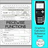 Graphing Calculator Reference Sheet Piecewise Functions Quadratics Polynomial Graph Graphing Calculator