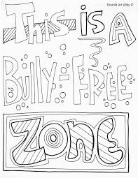 Need to deal with a bully at work? No Bullying Coloring Pages Classroom Doodles