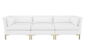 Maybe you would like to learn more about one of these? Marceau White Cotton Brass Modular Sofa