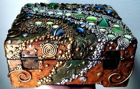 Jewelry Box By Christina A Kapono From Decorative Boxes Clay Box Cigar Box Art Jewelry Box Diy