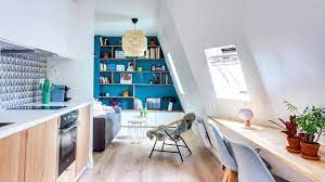 Appartement Paris 17 Renovation D Un Deux Pieces En Studio Small Kitchen Storage Small Spaces Home