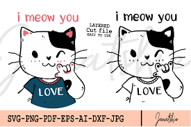 Remember, we include assembly videos for all of our free svg files, you'll find them on the product page just below. Cute Cat I Meow You Love Hand Gesture Graphic By Janatshie Creative Fabrica