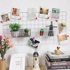 3 Sets Of Grid Photo Wall Wire Mesh Display Panel Decorative Iron Rack Photograph Hanging Picture Gate Wall Decor Wall Decor Storage Wire Grid Wall