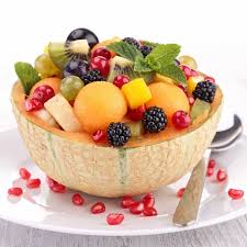 Honeydew Melon Ball Fruit Salad With Chocolate Syrup Fruit Recipes Fruit Dishes Food