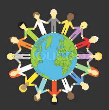 Wmf svg eps emf ai. People Holding Hands Around The Earth Stock Vector Colourbox