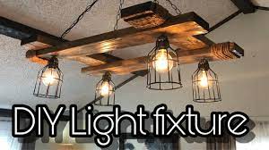 Diy industrial bathroom light fixtures. Vintage Diy Rustic Light Fixture Build Youtube