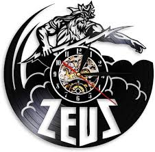 Buy Ancient Lightning Greek God Zeus Wall Clock Greek Mythology Thunder Sky  Thunderbolt Figure Vintage Vinyl Record Wall Clock Watch No led Online at  Low Prices in India