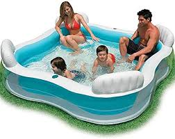 Inflatable pool with 2 seats,headrest cup holder family paddling swimming pool bath tub for kids toddlers adults $ 89.00 in stock 2 new from $89.00 Pp Family Fun Lounge Pool 4 Seats 2 Cup Holder Repair Patch Thickened Kids Inflatable Paddling Pool For Garden Parties Buy Online In Bahamas At Bahamas Desertcart Com Productid 192071572