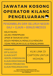 Jawatan Kosong Operator Kilang Maukerja Malaysia Facebook