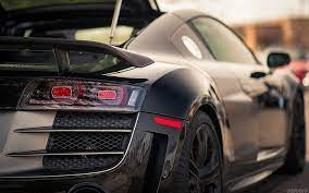 Hd Wallpaper Black Audi R8 Coupe Car Rear View Vehicle Mode Of Transportation Wallpaper Flare