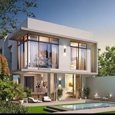 Sobha Hartland Luxury 4 Bedroom Villas Come With Private Garden Rooftop Lounge And Terrace A Perfect Villa To Spend Lei In 2020 Small Villa Dubai Houses Facade House