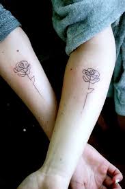 The colorized design is a simple combination of the rose petals and the leaves. Tattoo Uploaded By Nenad Radikovic Bestfriend Tattoo Rose Simple 885130 Tattoodo