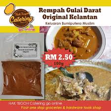 Bungkus nasi dan alas dengan daun pisang. Rempah Gulai Darat Kelantan 100g Original Keluaran Bumiputera Muslim Halal Murah Sedap Secukup Rasa