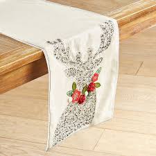 Winter Silver Reindeer 72 Table Runner Pier 1 Imports Christmas Table Runner Pattern Christmas Table Runner Table Runners