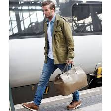 We showcase 20 of his best outfits and show so, to help you score beckham's style, here we revisit the world's most stylish sportsman's most. David Beckham Green Military Style Jacket Available Online
