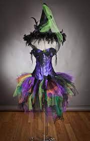 Benutzerdefinierte Grosse Licht Lila Orange Grun Und Schwarz Etsy In 2020 Halloween Costumes Creative Halloween Costumes Witch Costume