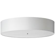 Abat jour blanc au meilleur prix. Moderne Deckenleuchte Im Schlichten Design Mit Textilschirm O 70 Cm 6x E27 Max 60w Metall Textil Weiss Chrom