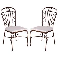 Garden Chairs In Brown Wrought Iron Indoor And Outdoor High Back Dining Chairs Garden Chairs Wrought Iron Chairs