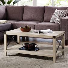 Once your furniture is neutral colored, it is simple to alter the design of your living space with a simple coat. Magnolia Metal X Frame Grey Wash Coffee Table By Desert Fields Walmart Com Walmart Com