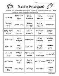 Plurals Vs Possessives Color Sorting Worksheet Plurals Nouns Worksheet Possessive Nouns