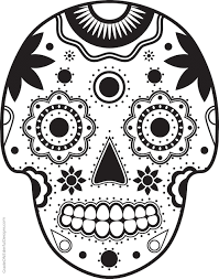 Blank sugar skull coloring pages are a great way to create beautiful works of art. A Free Sugar Skull Colouring Page Lots Of Cute And Colourful Sugar Skull Clip Art By Grade Onederful Skull Coloring Pages Sugar Skull Skeleton Girl