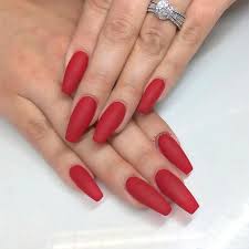Matte nails are a popular choice in nail art, and are a great way to execute the red and black ombré look. Red Half Matte Nails Novocom Top