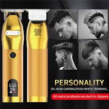 Typically, hair clippers are more powerful than beard trimmers and are better for trimming all different kinds of hair types easily (though some trimmers are specifically designed for both). Buy Resuxi Jm751 Hair Trimmer Gold Professional Barber Shop Hair Cutting Machine Hair Clipper At Affordable Prices Price 25 Usd Free Shipping Real Reviews With Photos Joom