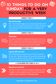 Genius Things To Do On A Sunday To Have A Productive Week Quickbooost Productivity Hacks Time Management Productivity Time Management Activities