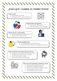 Usos Del Verbo Tener Spanish Classroom Spanish Language Learning Learning Spanish