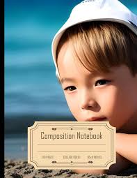 Composition Notebook College Ruled: Anime Cute Boy at the Beach, 6 Years  Old, 4k HD, Smooth, Ideal for Writing, Size 8.5x11 Inches, 120 Pages : ...