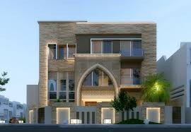 Modern Villa In Kuwait Using 3ds Max Vray And Photoshop Village House Design Modern Villa Design House Front Design