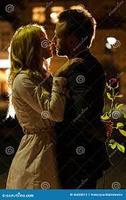 Date night kiss stock photo. Image of gift, date, charm - 46030512